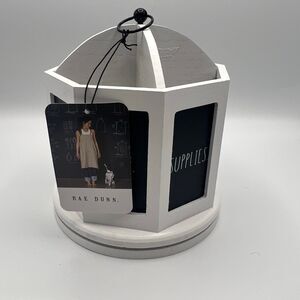NEW Rae Dunn White “Pens” & “Pencils” Lazy Susan Office Organizer